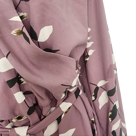 A New Day Womens Floral Long Sleeve Wrap Midi Dress in Size Small. - Picture 10 of 12